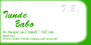 tunde babo business card